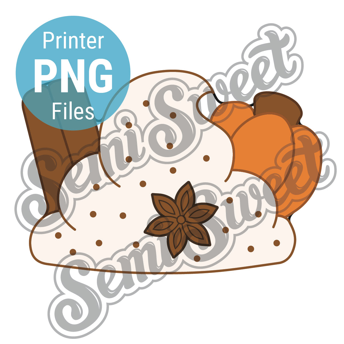 a pumpkin spice latte mug top png made by semi sweet designs