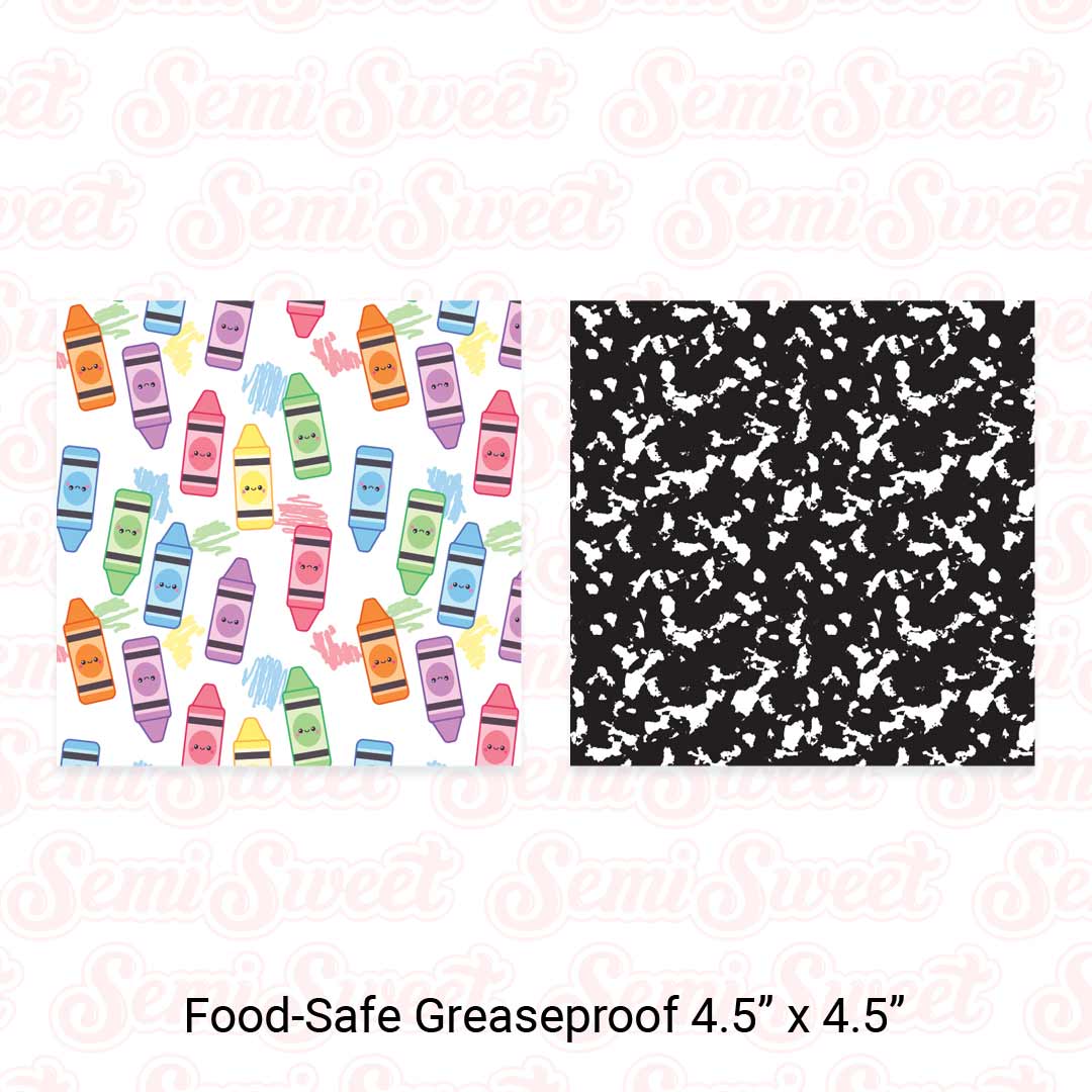 back to school cookie card backers