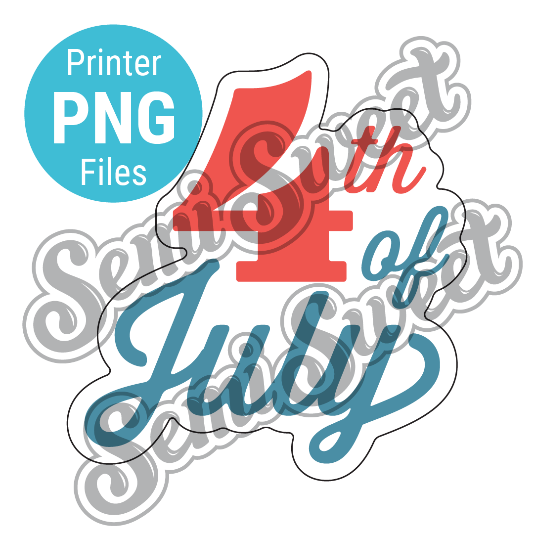 4th of July Script - PNG Image | Semi Sweet Designs