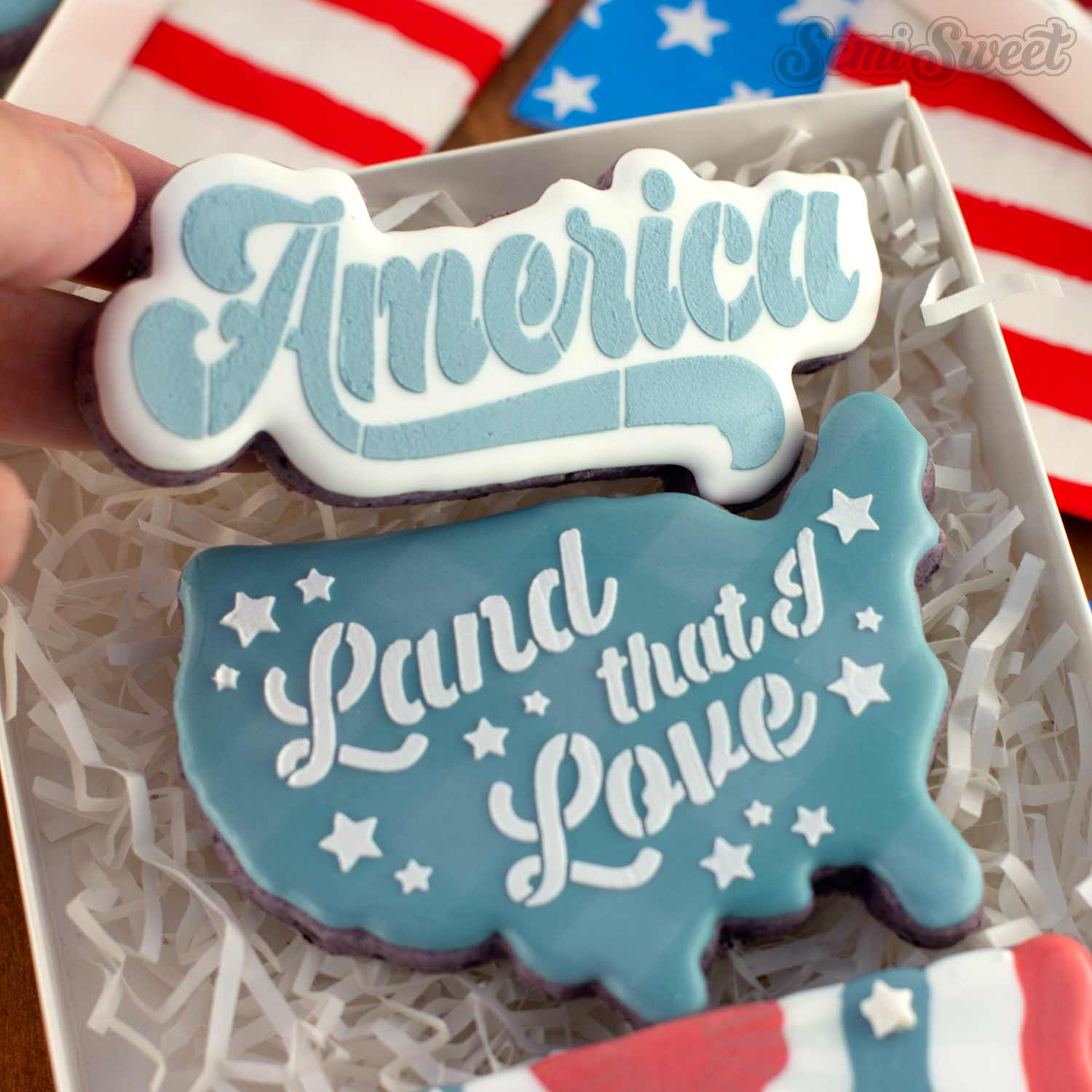 Land That I Love Cookie Stencil