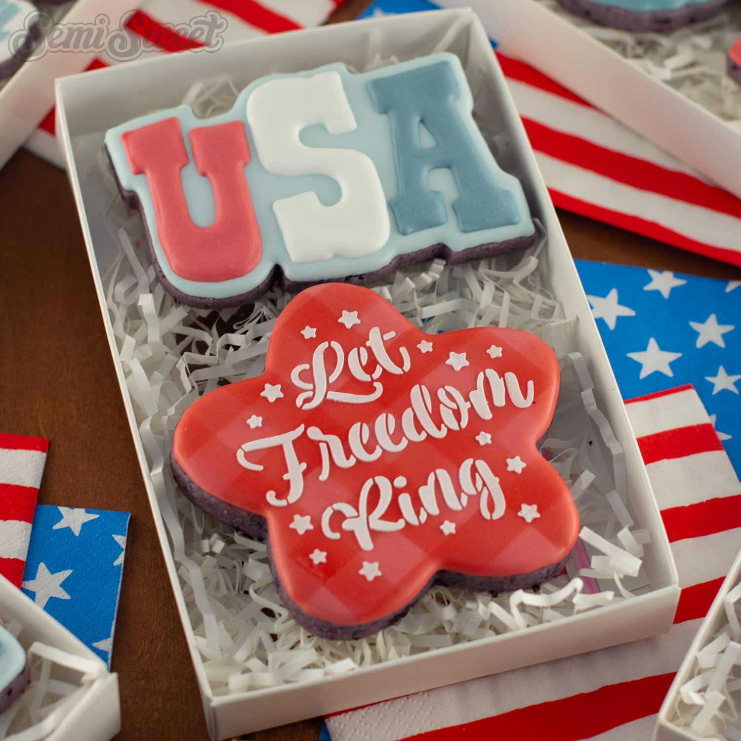 Let Freedom Ring Cookie Stencil