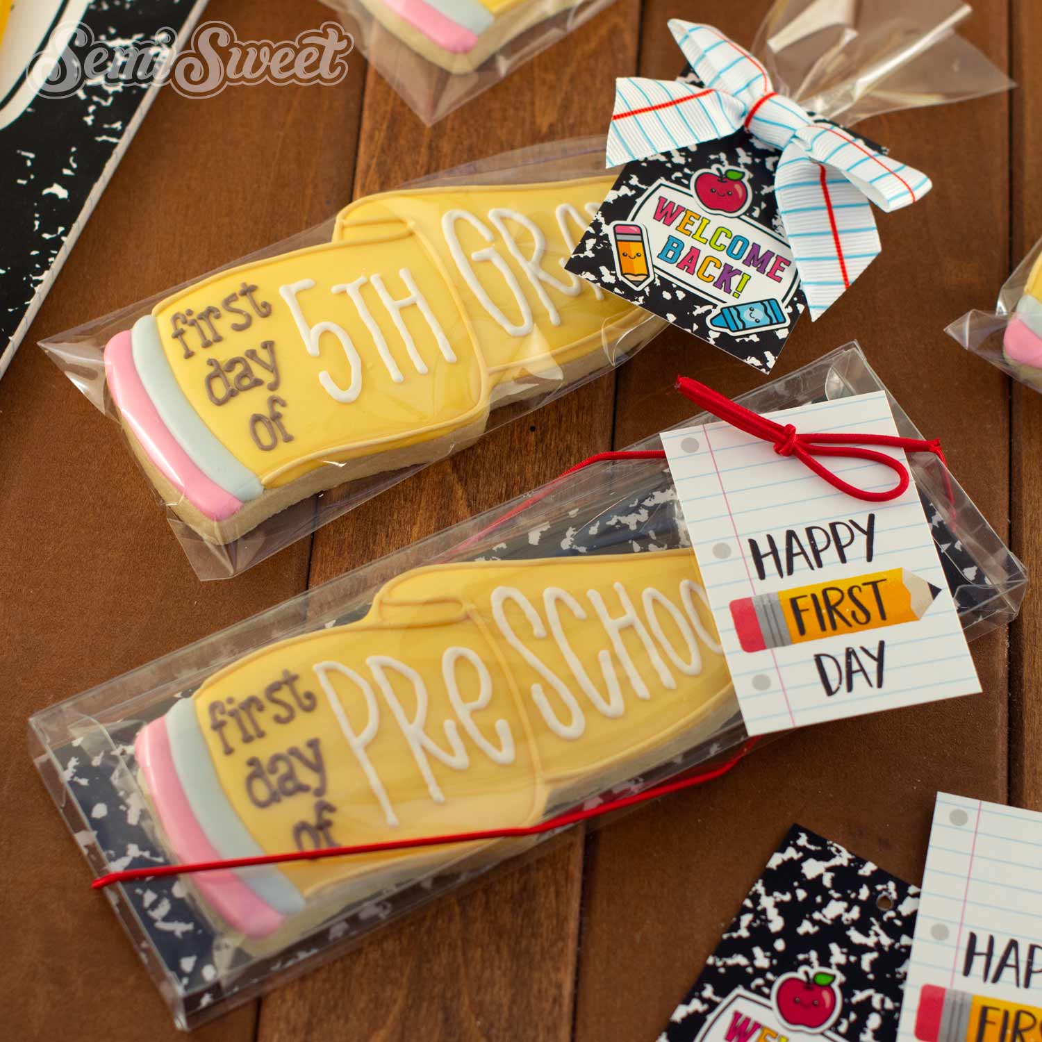 School Pencil Pennant Flag Cookie Cutter