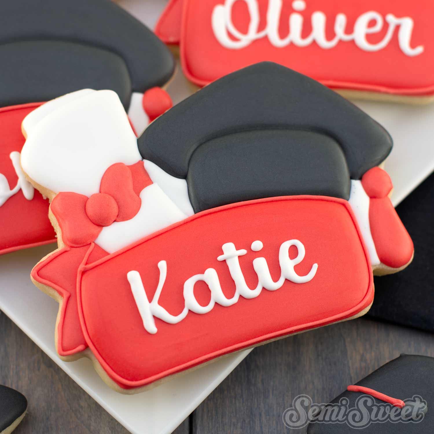 Graduation Cap Diploma Banner Cookie Cutter
