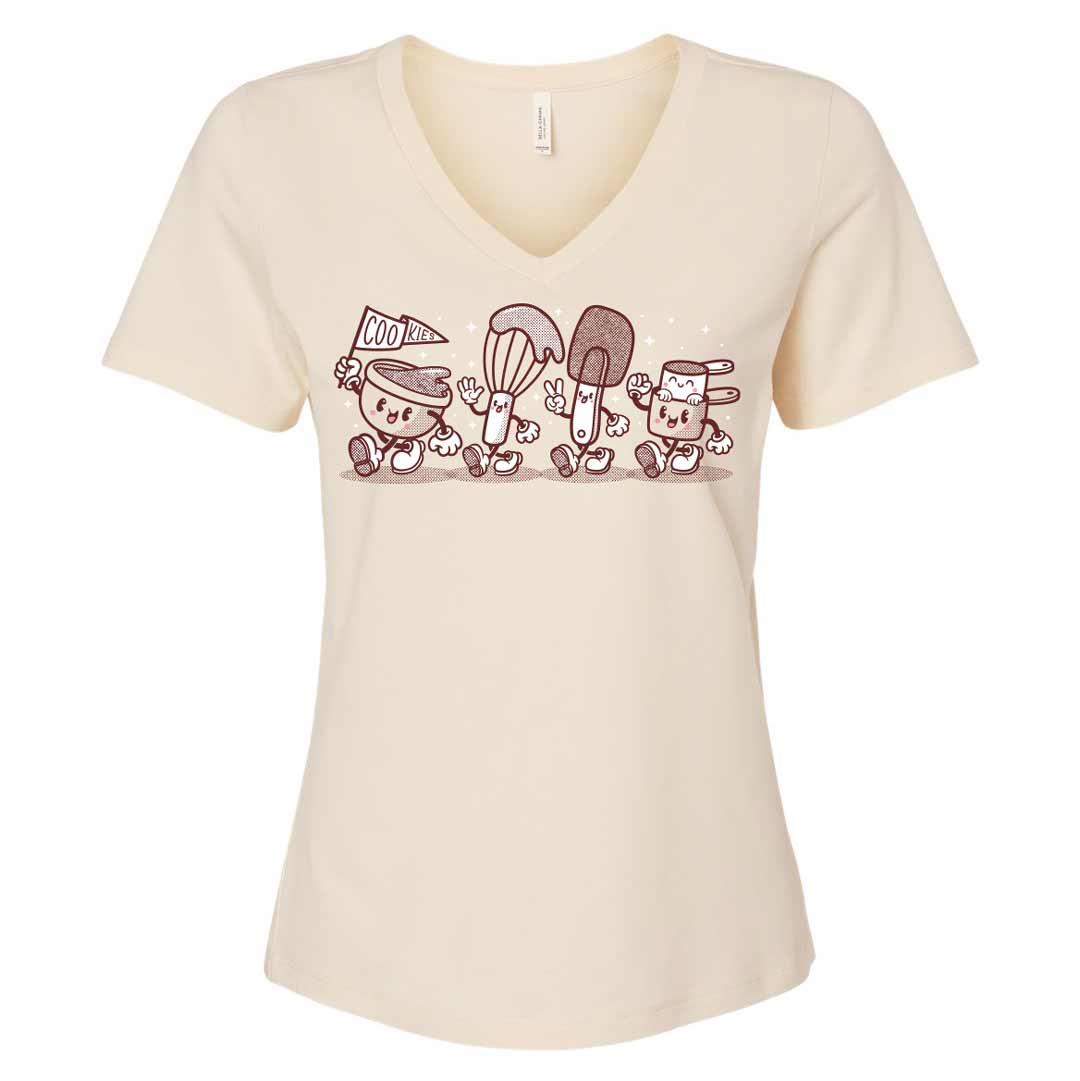 Baking Tools Parade Ladies V-Neck T-Shirt