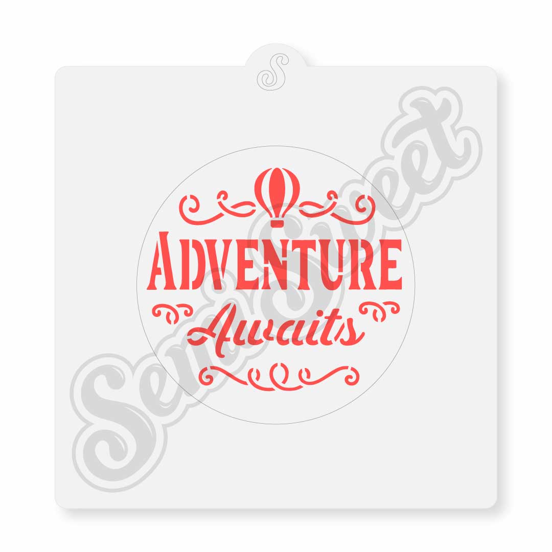 Adventure Awaits Circle Stencil