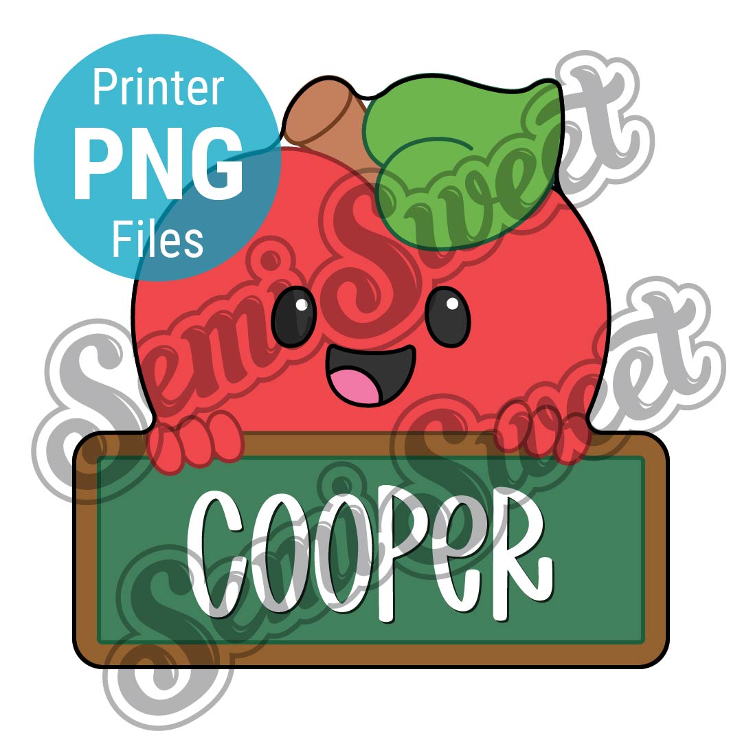 Apple Name Plate - PNG Images | Semi Sweet Designs
