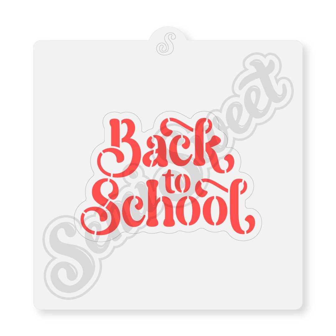 back to school cookie stencil