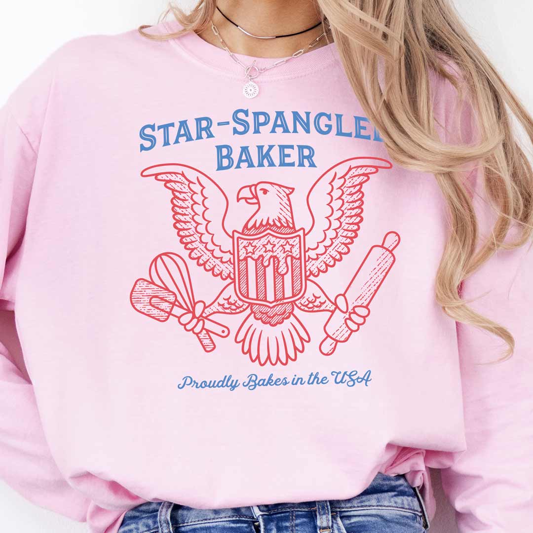 Star-Spangled Baker Eagle Unisex Long Sleeve T-Shirt