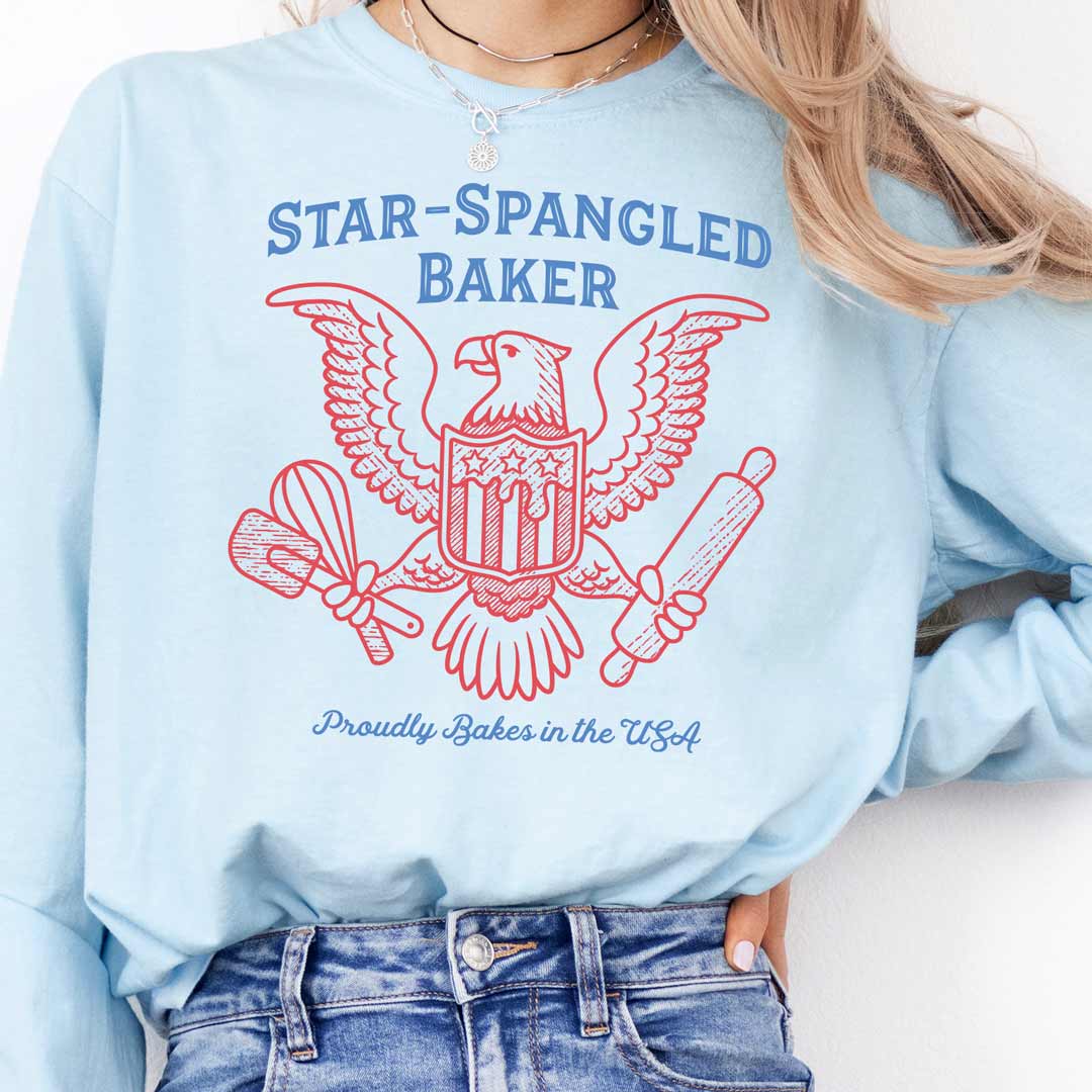 Star-Spangled Baker Eagle Unisex Long Sleeve T-Shirt