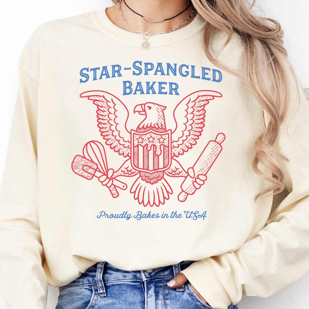 Star-Spangled Baker Eagle Unisex Long Sleeve T-Shirt