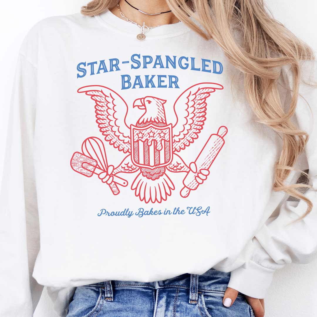 Star-Spangled Baker Eagle Unisex Long Sleeve T-Shirt