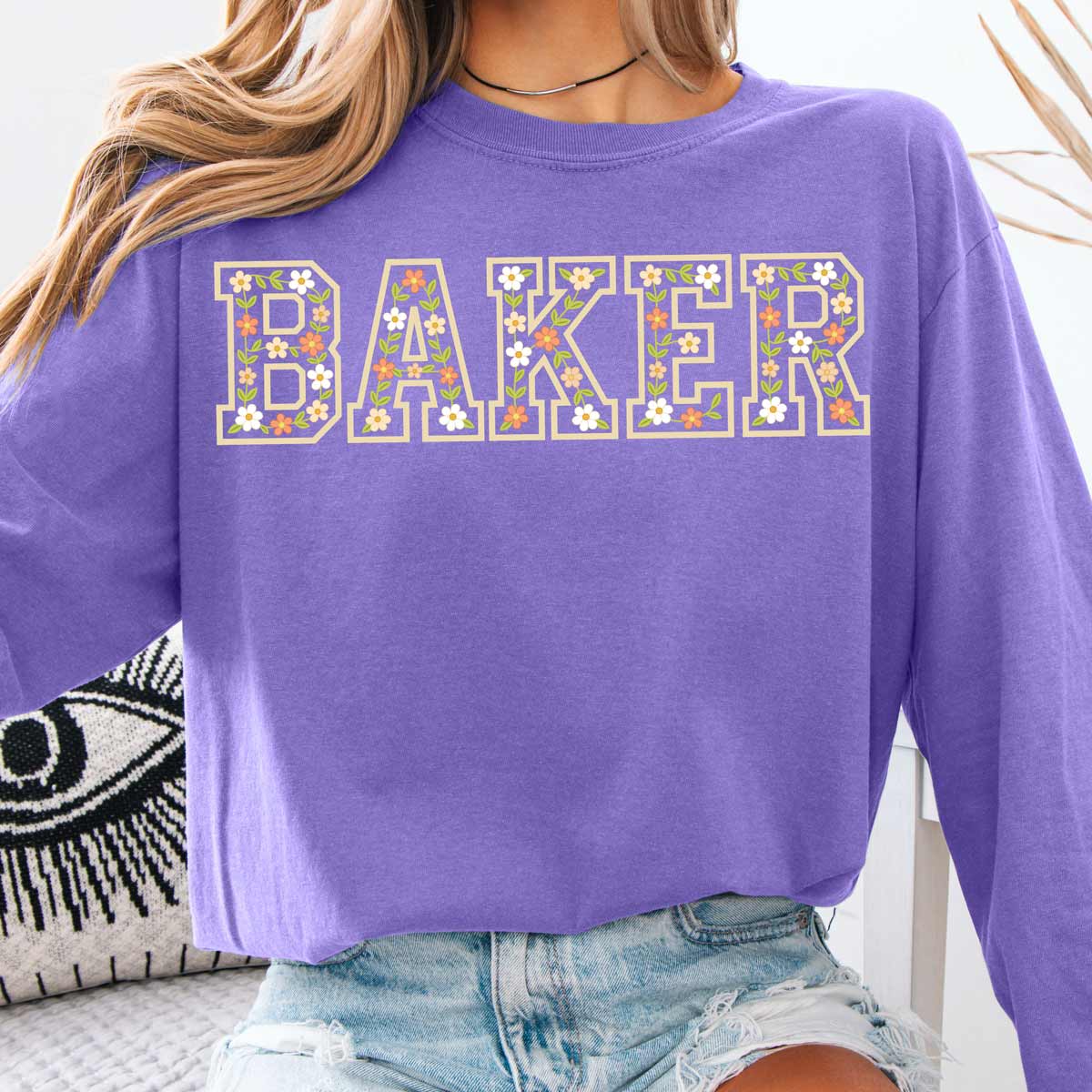 Floral Baker Unisex Long Sleeve T-Shirt