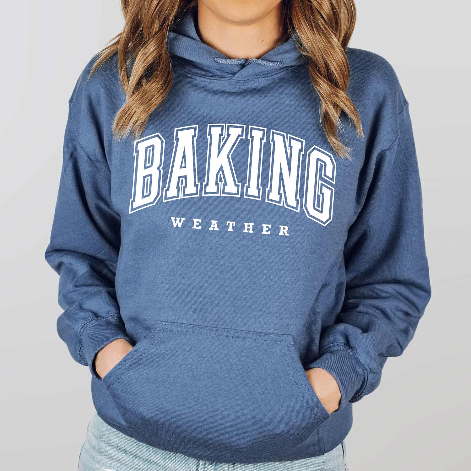 Baking Weather White Ink Unisex Hoodie