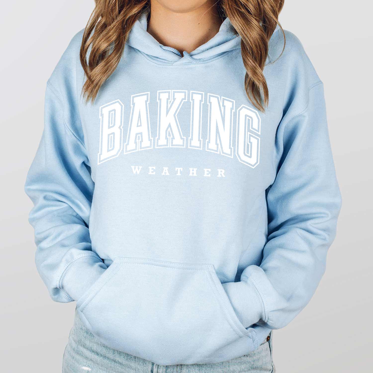 Baking Weather White Ink Unisex Hoodie