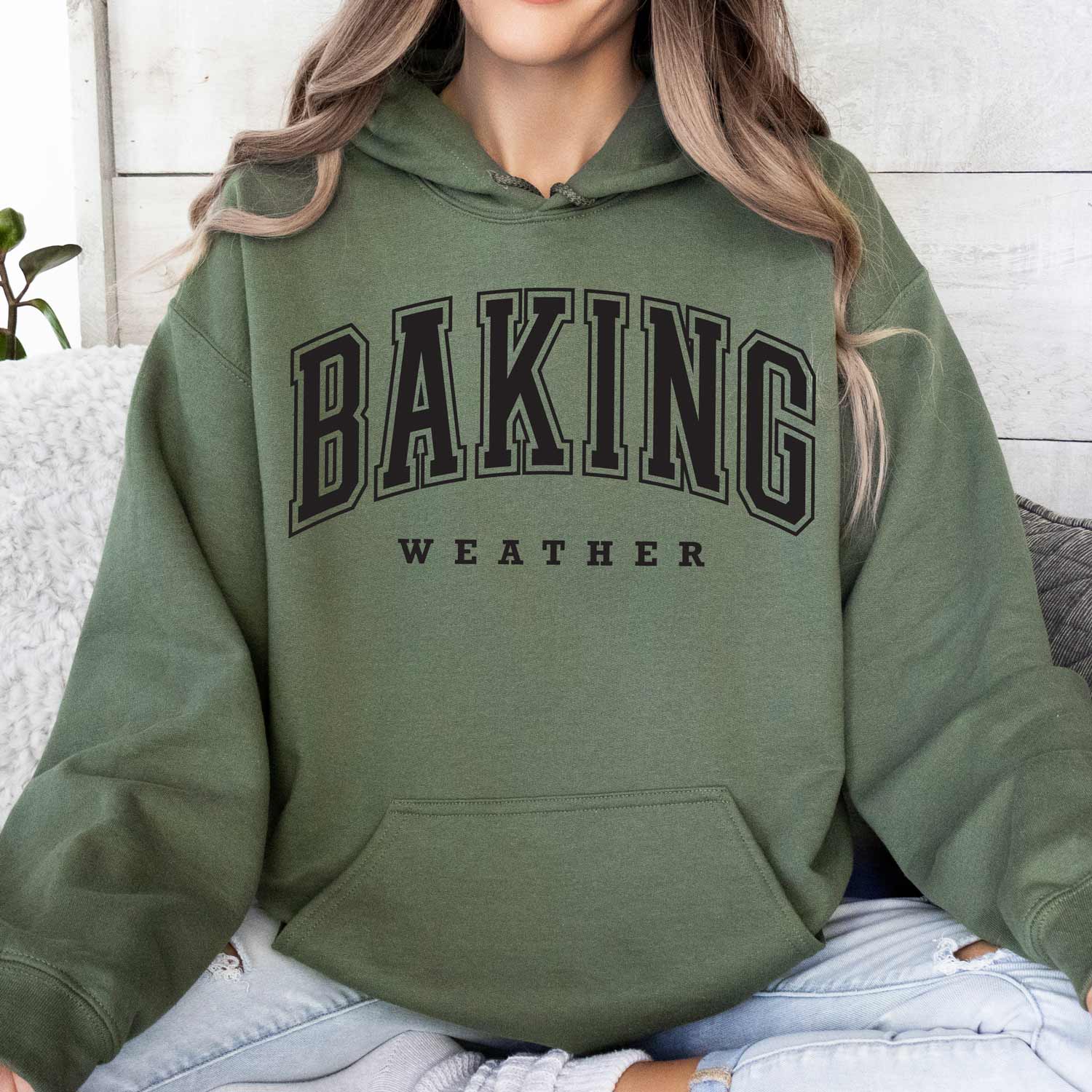 Baking Weather Black Ink Unisex Hoodie