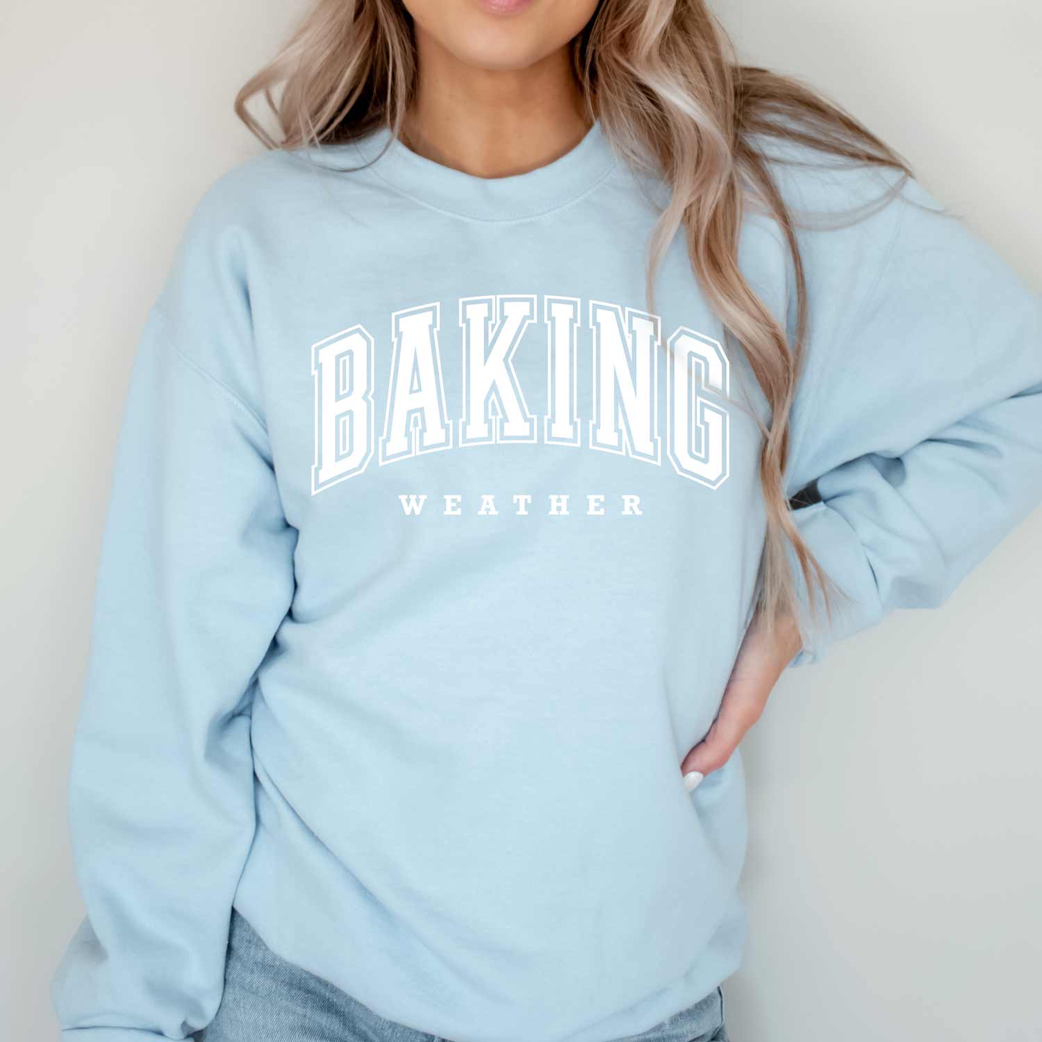 Baking Weather White Ink Unisex Sweatshirt