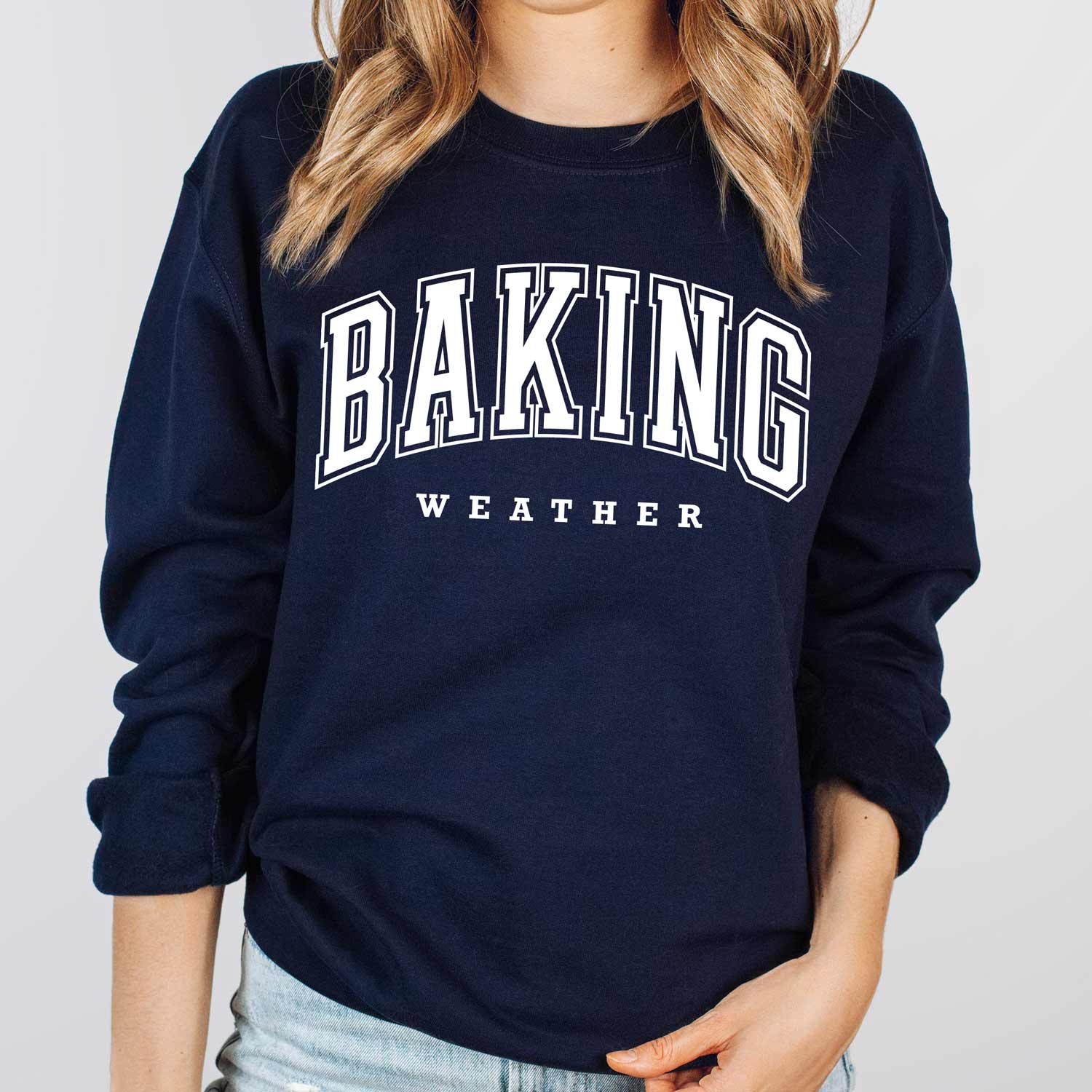 Baking Weather White Ink Unisex Sweatshirt