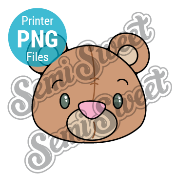 Boy Teddy Bear Head - PNG Images | Semi Sweet Designs