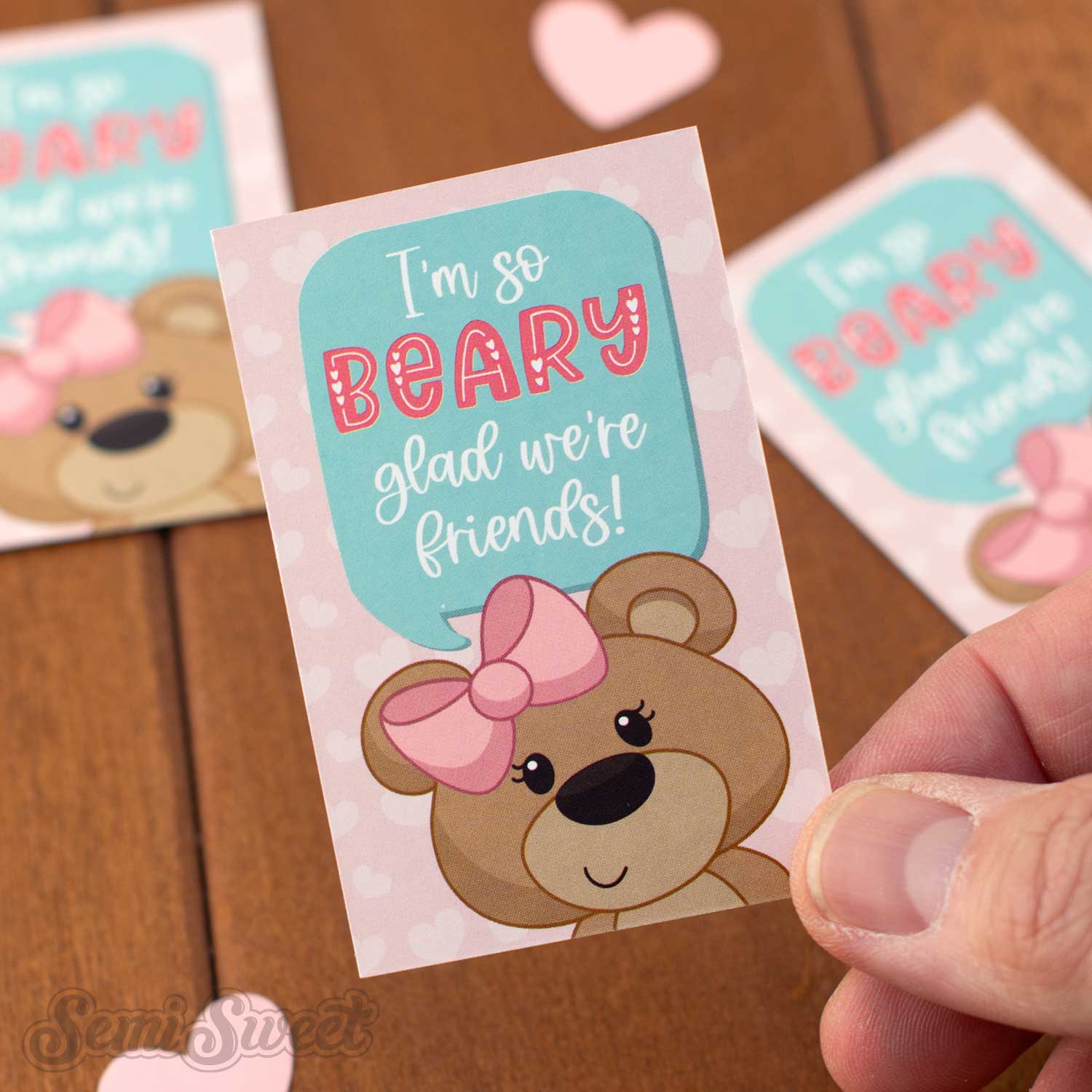 Beary Glad Boy/Girl 2" x 3" Tag - Pack of 25