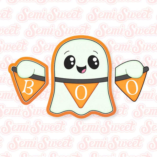 2-Piece Banner Ghost Cookie Cutter Set