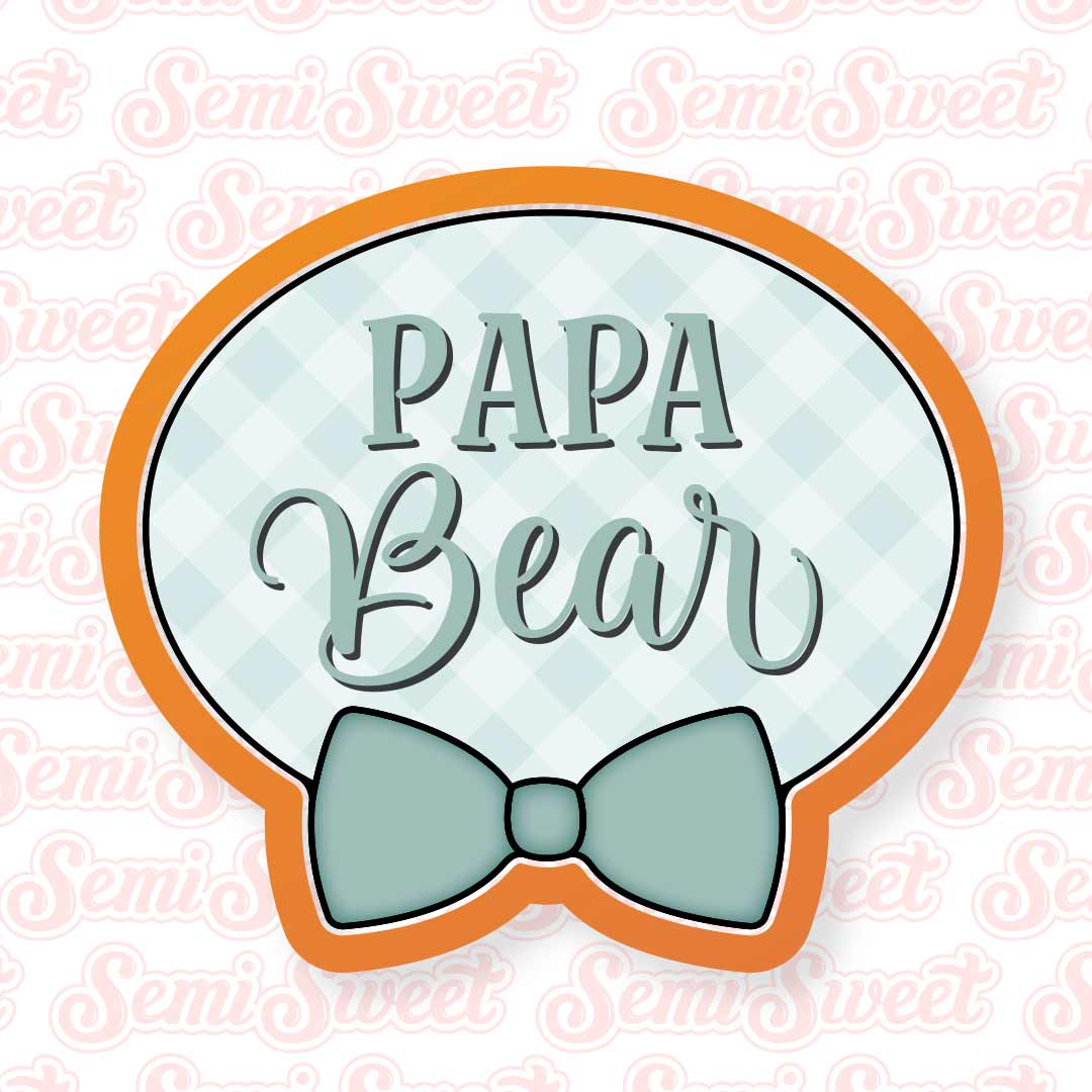 Bow Tie Oval Plaque Cookie Cutter