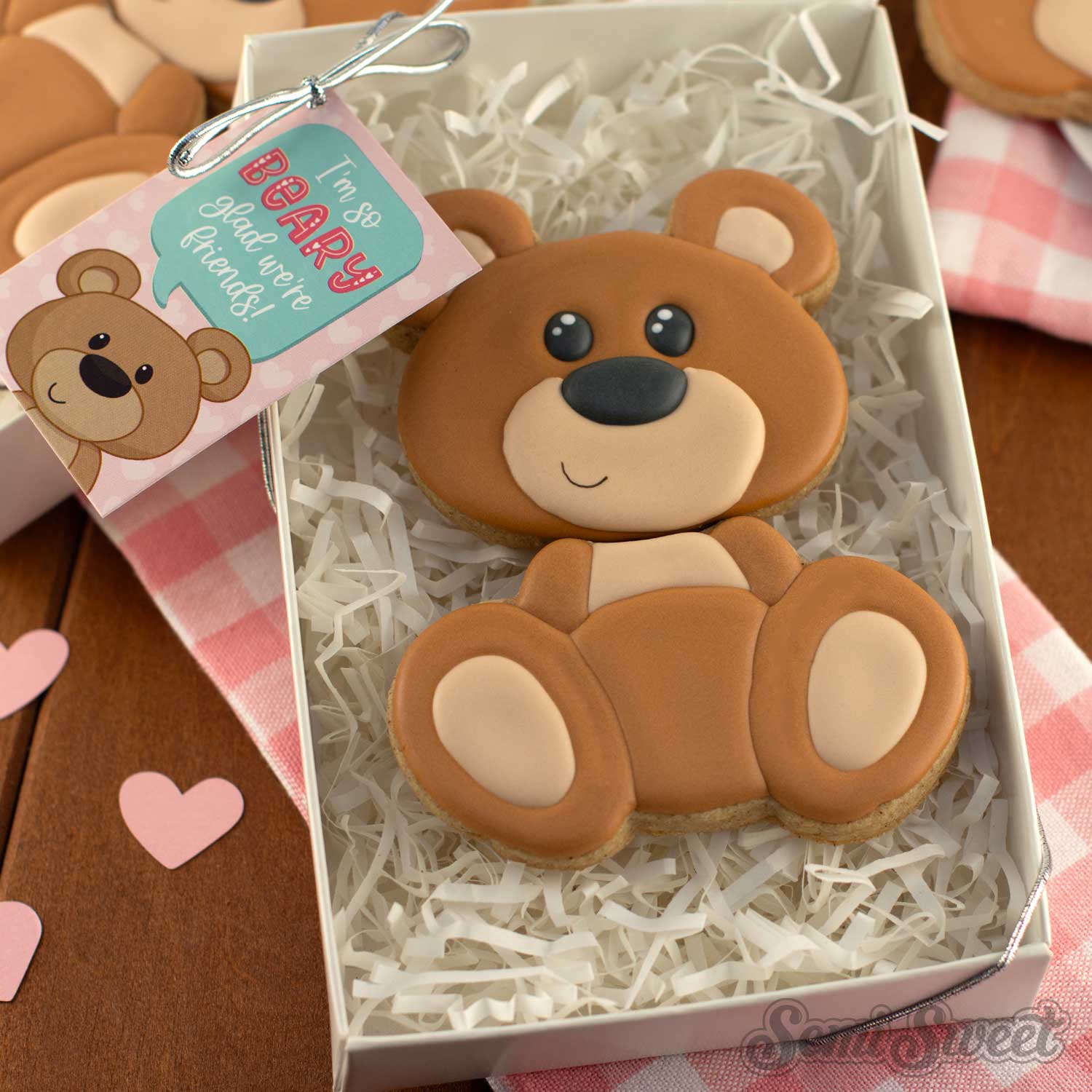 2-Piece Sitting Boy Bear Cookie Cutter Set