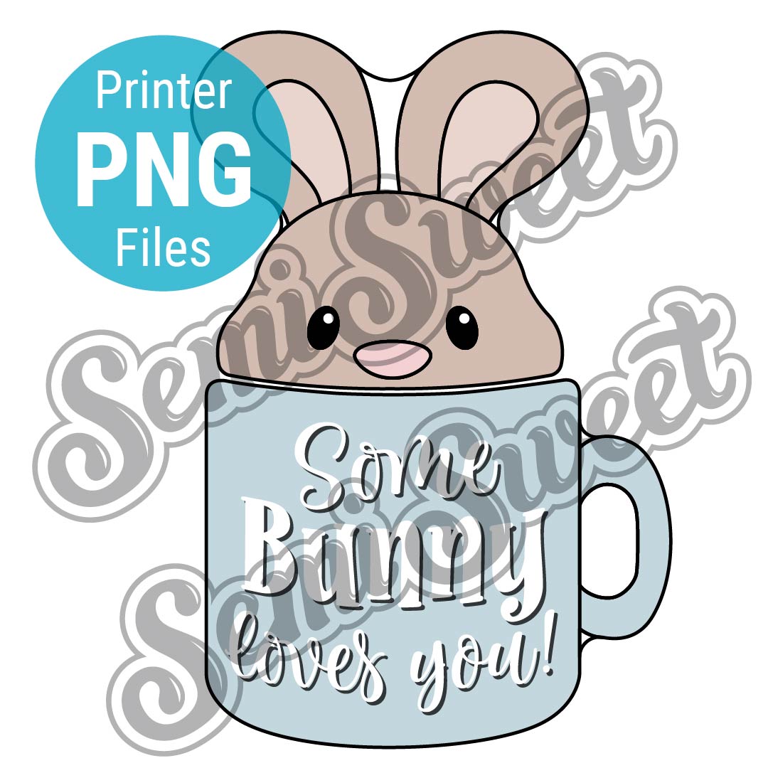 Easter Bunny Head Mug Set - PNG Images | Semi Sweet Designs