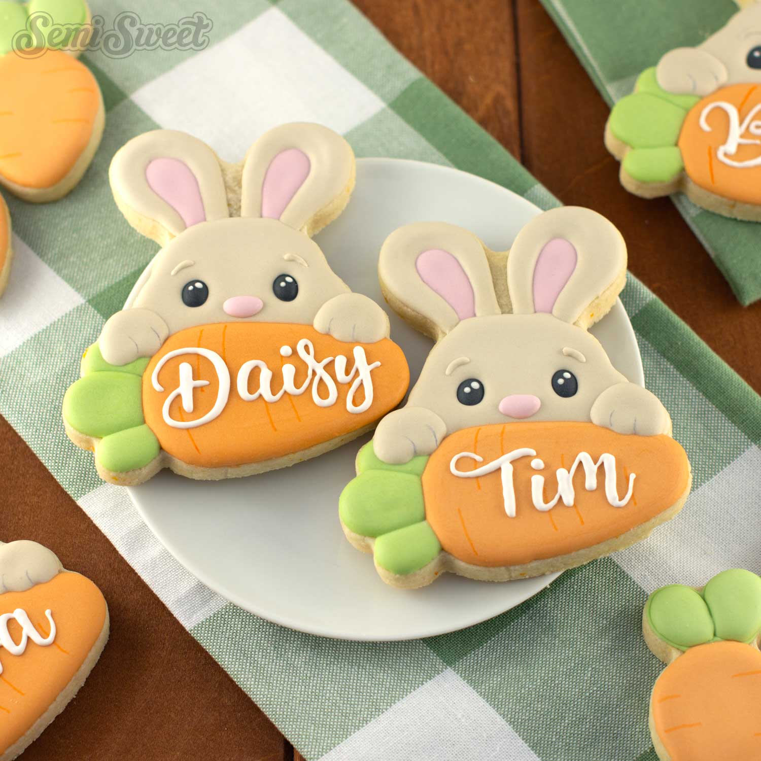 Bunny Head with Carrot Cookie Cutter