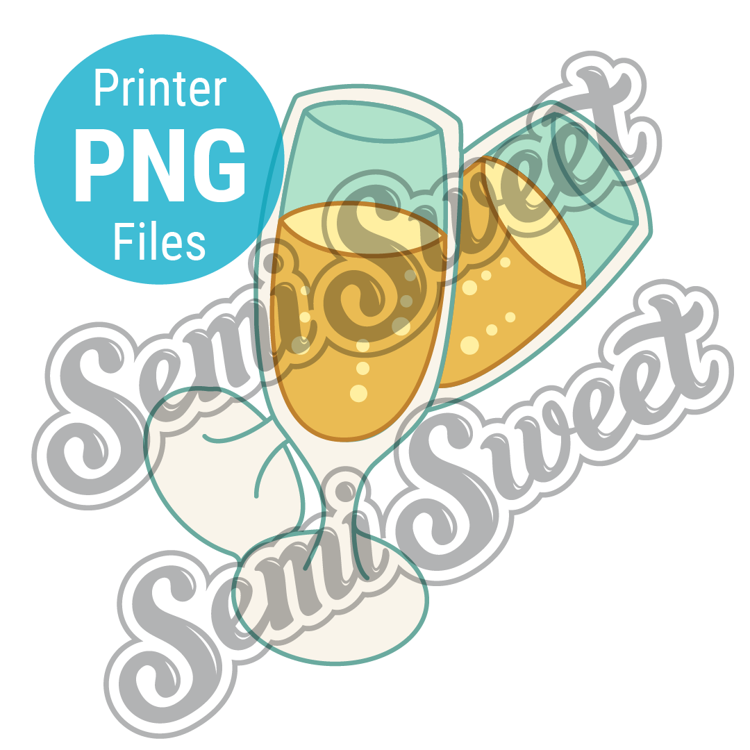 Champagne Glasses - PNG Images | Semi Sweet Designs