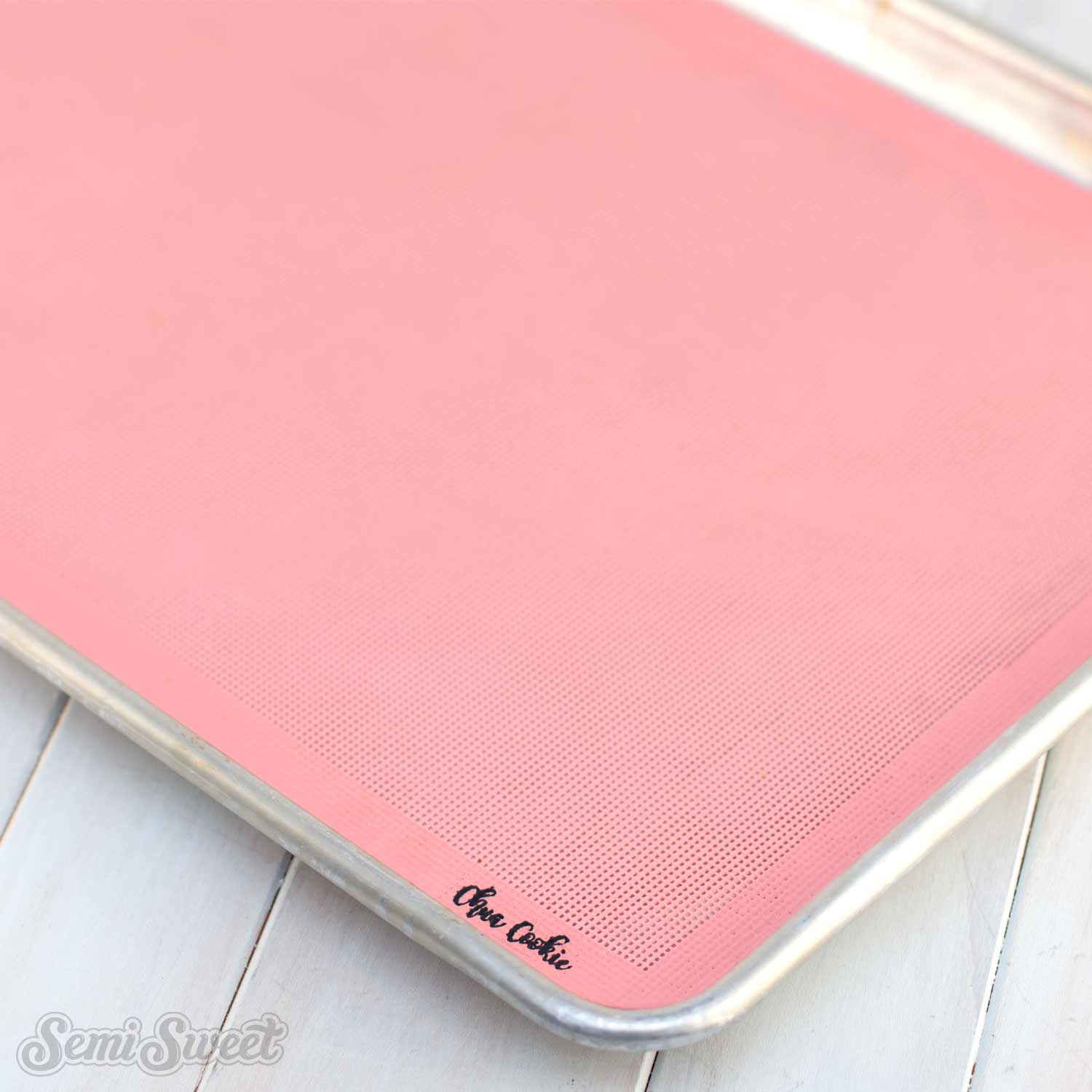 Pink Perforated Silicone Baking Mat - HALF SHEET- Chua Cookie Brand