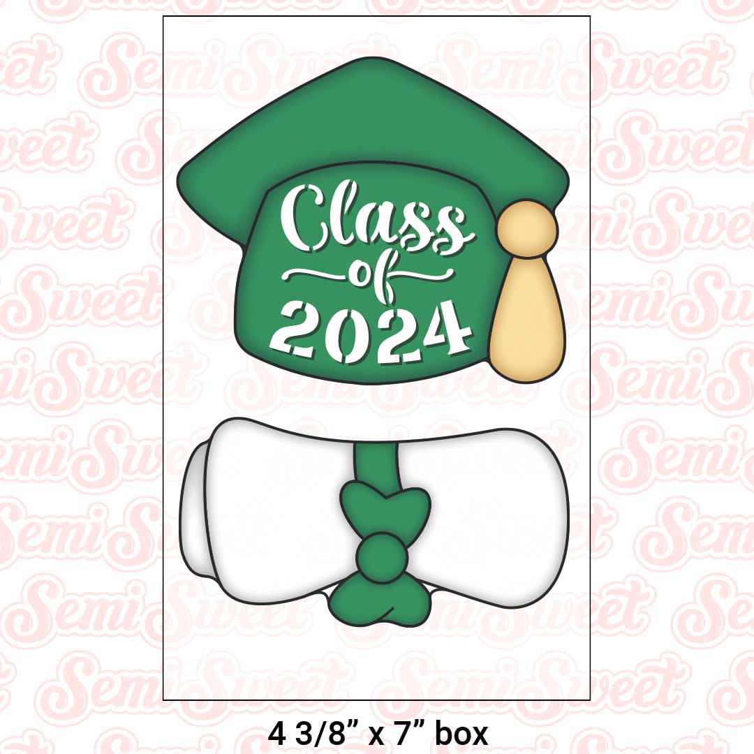 Graduation Diploma with Bow Cookie Cutter