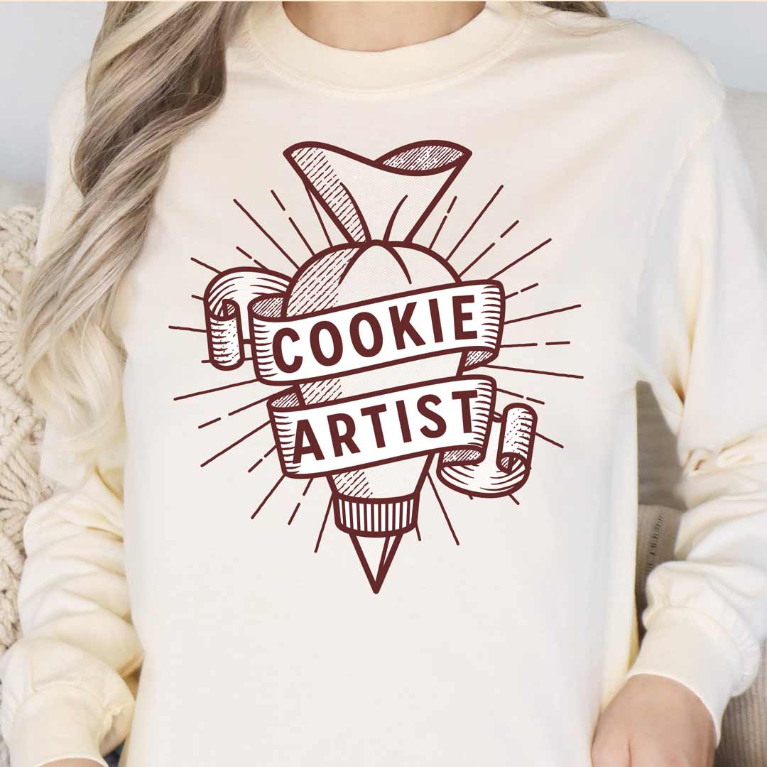 Piping Bag Cookie Artist Long Sleeve T-Shirt