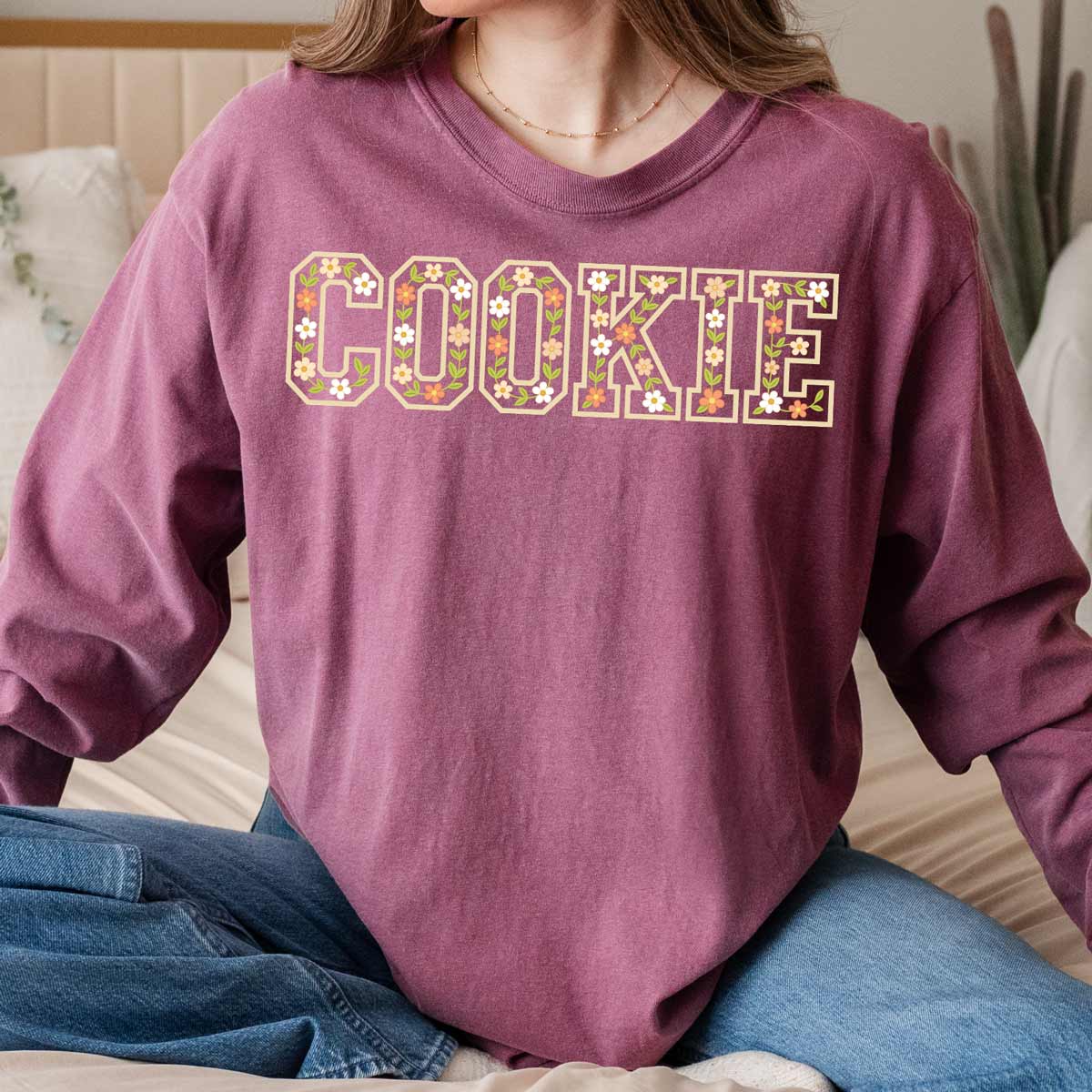 Floral Cookie Unisex Long Sleeve T-Shirt