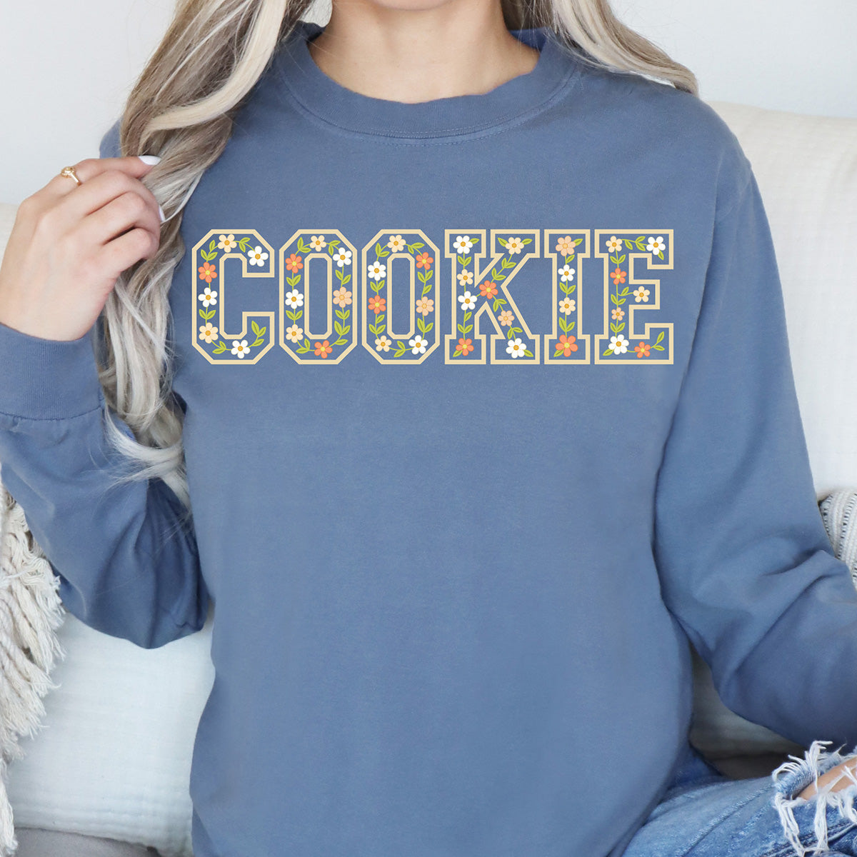 Floral Cookie Unisex Long Sleeve T-Shirt