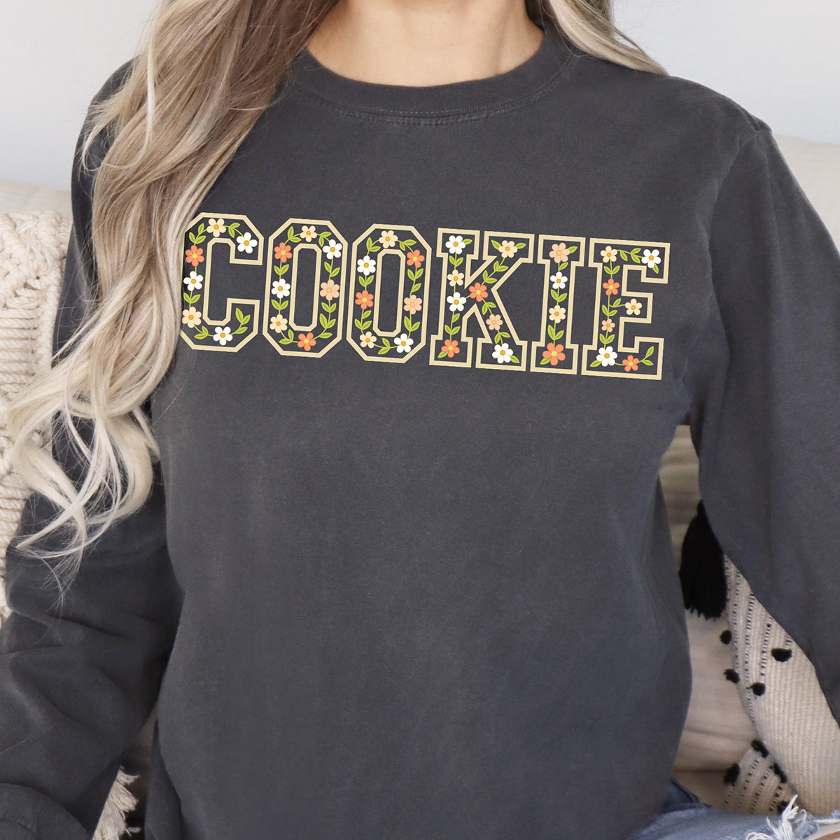 Floral Cookie Unisex Long Sleeve T-Shirt