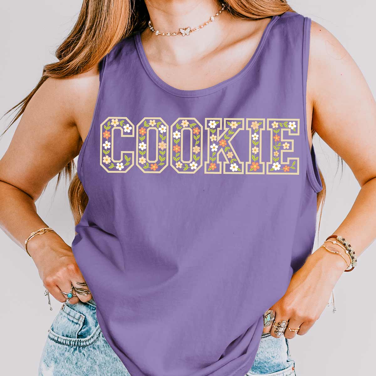 Floral Cookie Unisex Tank Top