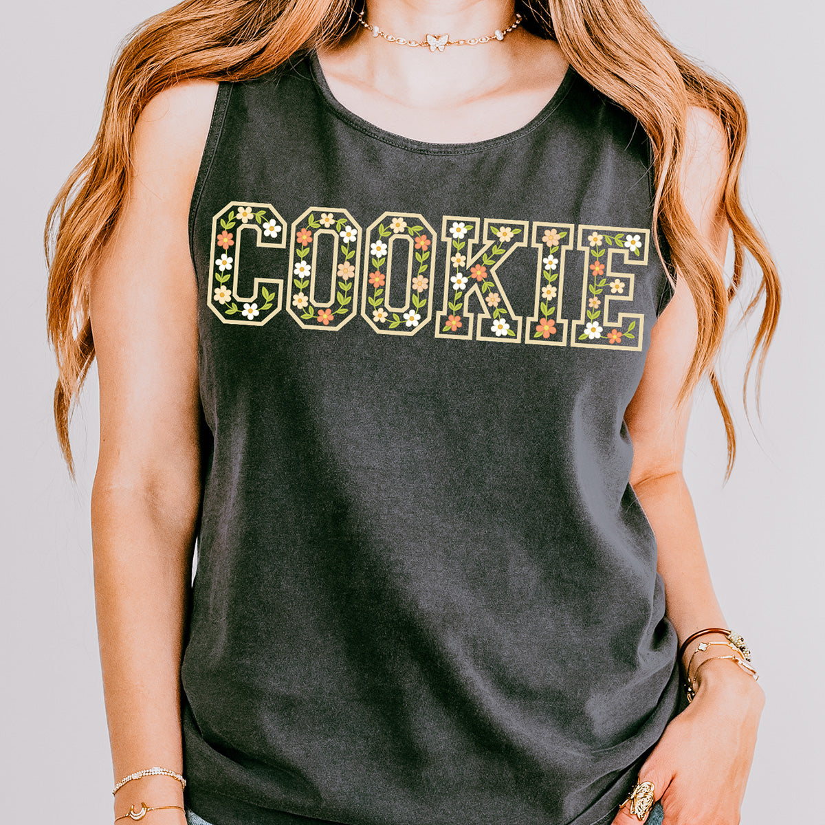 Floral Cookie Unisex Tank Top