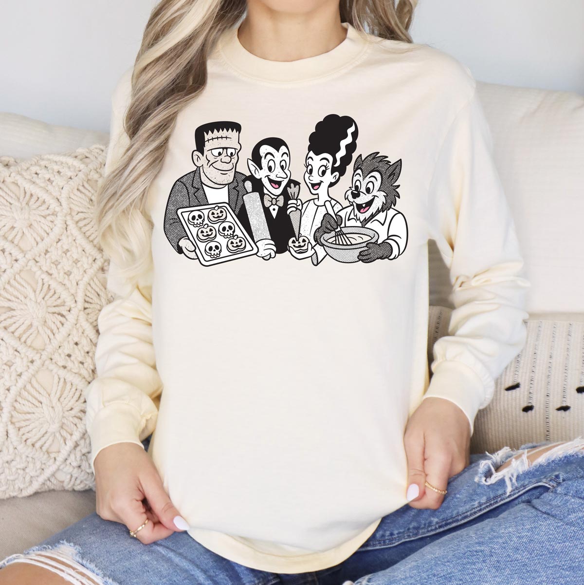 Cookie Monsters Unisex Long Sleeve T-Shirt