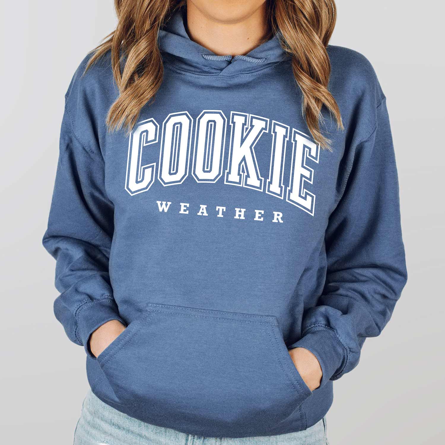 Cookie Weather White Ink Unisex Hoodie