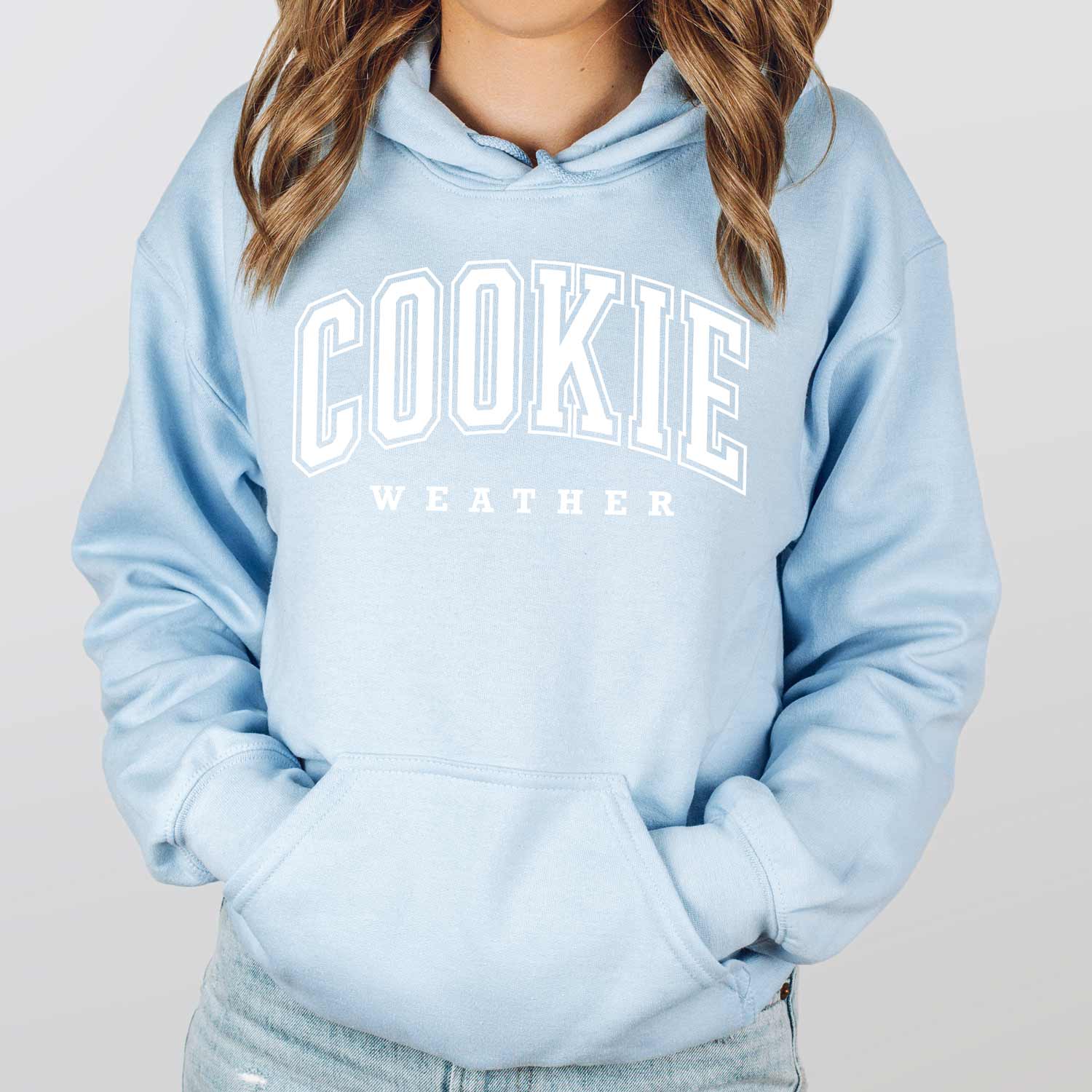 Cookie Weather White Ink Unisex Hoodie