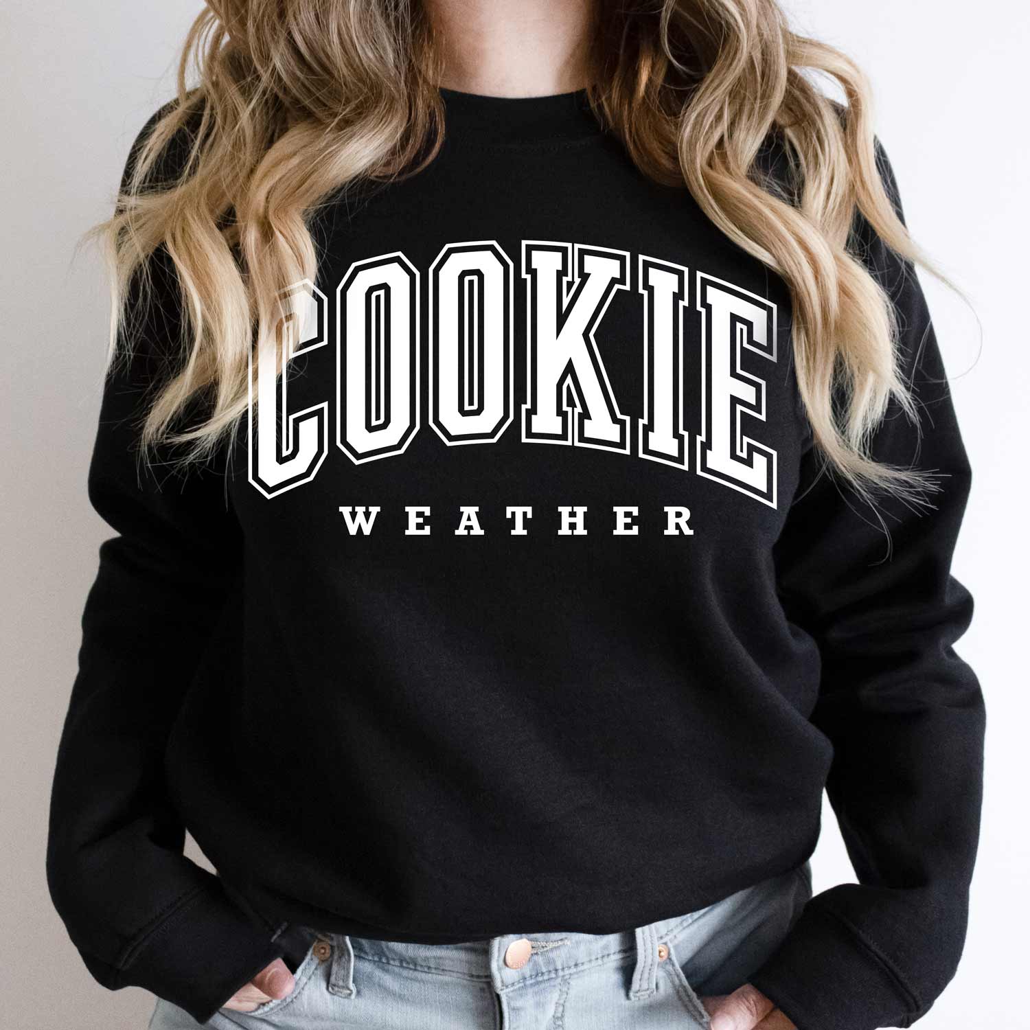 Cookie Weather White Ink Unisex Sweatshirt