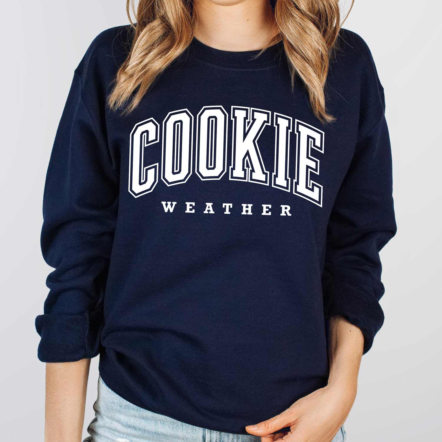 Cookie Weather White Ink Unisex Sweatshirt