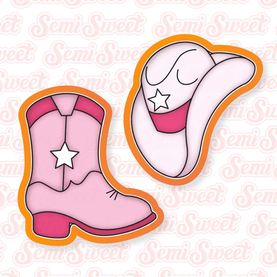 Cowboy Hat & Boot Cookie Platter Set