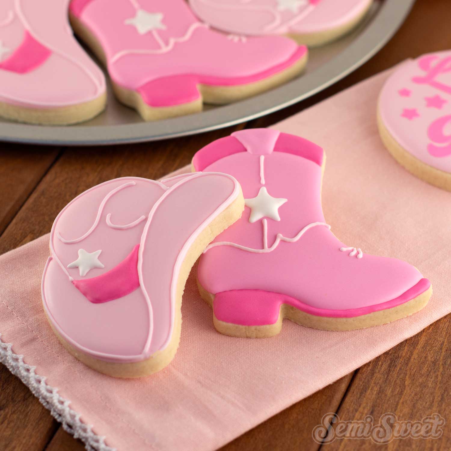 Cowboy Hat & Boot Cookie Platter Set