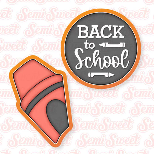 Overlapping Crayon Cookie Platter Set