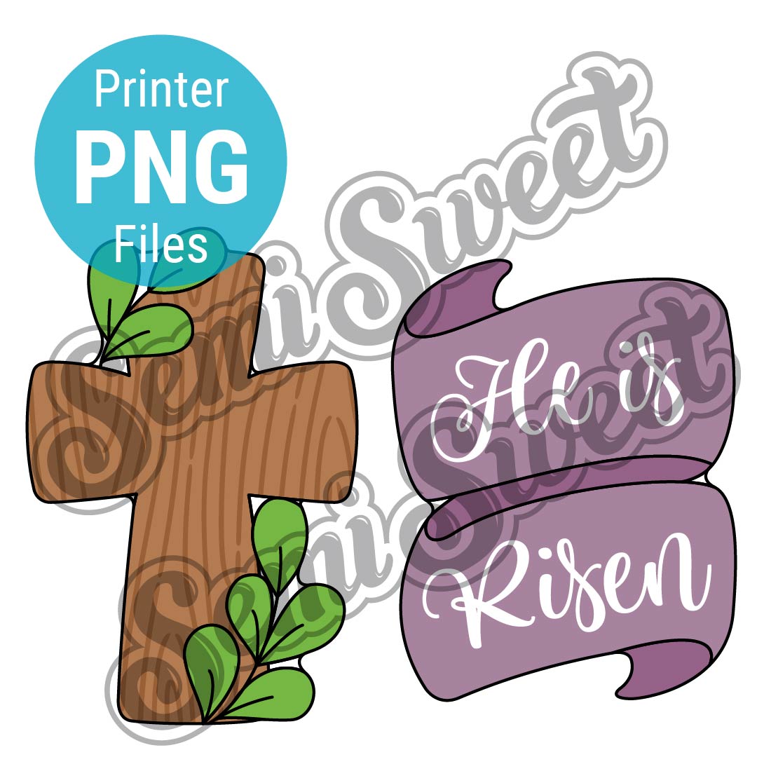 Religious Cross and Banner Set - PNG Images | Semi Sweet Designs