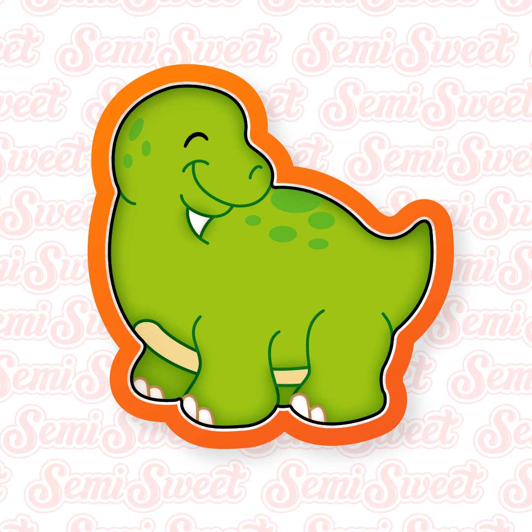 Brontosaurus Dinosaur Cookie Cutter | Semi Sweet Designs