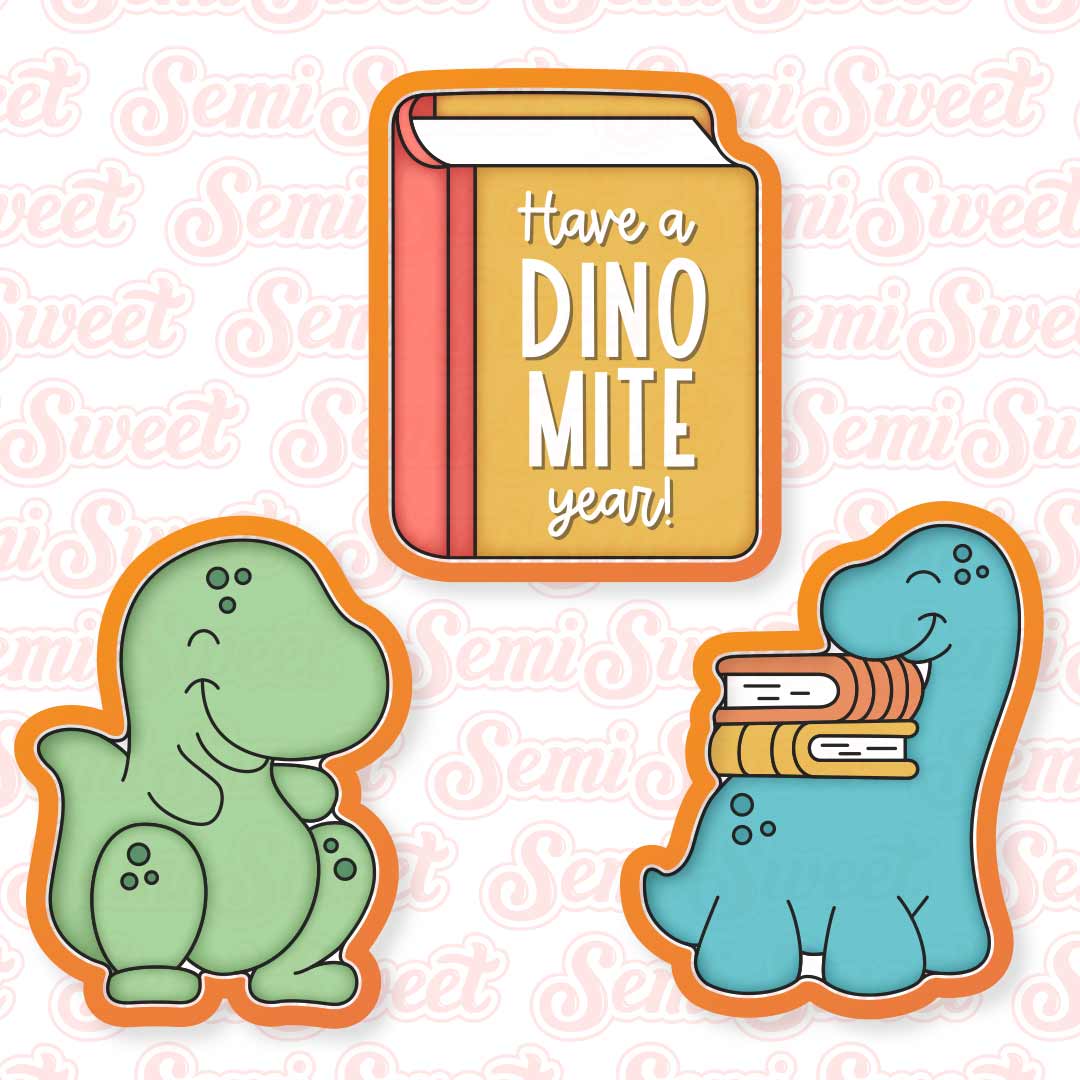 Dinosaur Book Cookie Cutter Set