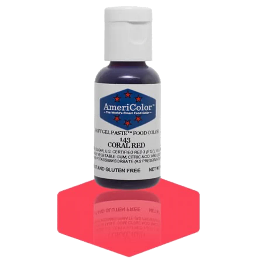 Americolor Soft Gel Paste - Coral Red - Food Coloring