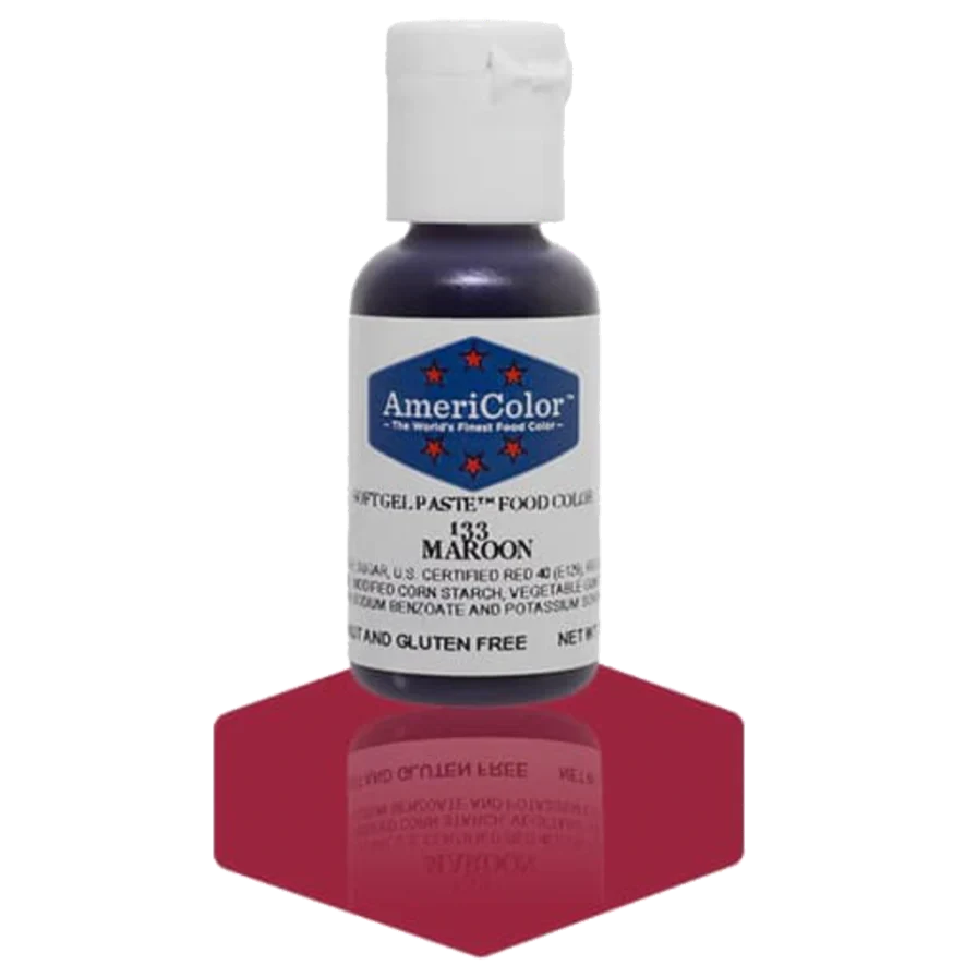Americolor Soft Gel Paste - Maroon - Food Coloring